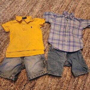 Polo shirts, polo jean shorts and Levi's jeans shorts for toddlers